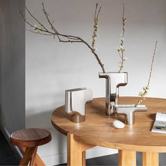 Nendo Vase B, Medium Stainless Steel, Mirror