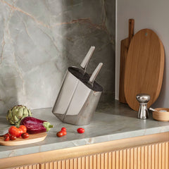 Alfredo Knife Stand, Stainless Steel, Mirror