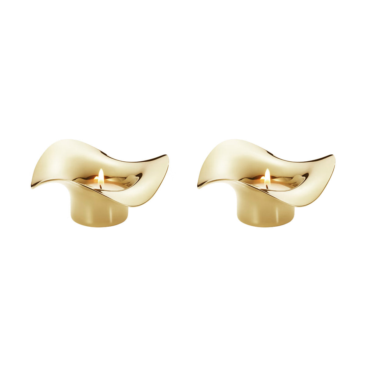 Cobra Tealight, Gold Pvd, 2 Pcs
