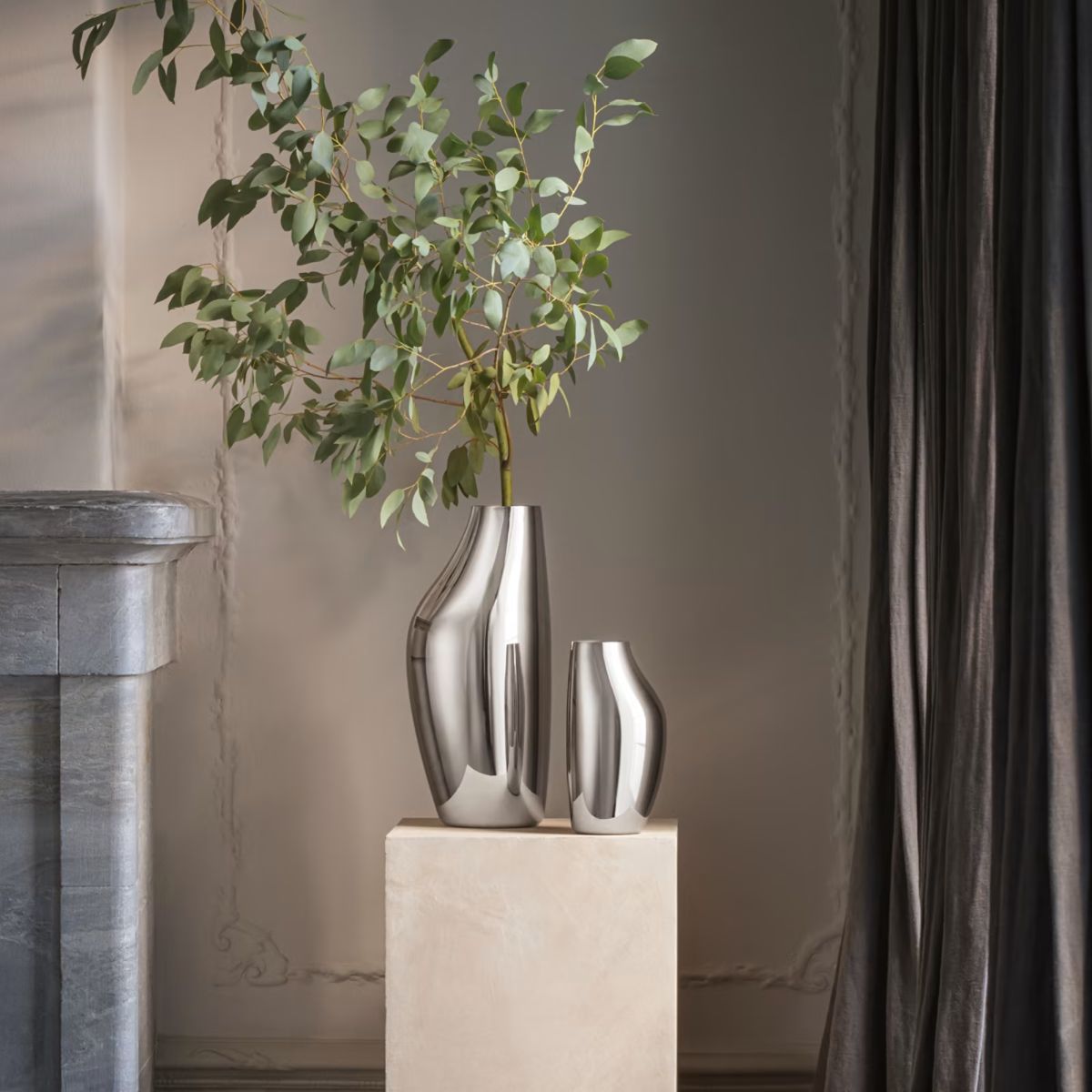 Sky Vase, Stainless Steel, Mirror, H270mm