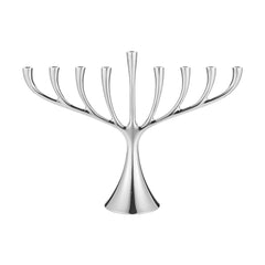 Cobra Menorah, Stainless Steel, Mirror Large