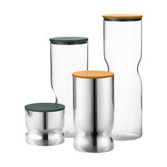 Alfredo Canister Mini Stainless Steel & Green Lid 0.5L