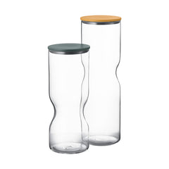 Alfredo Canister Large Glass & Green Lid 1.5L