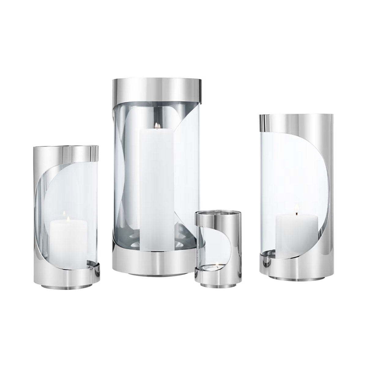 Chrome Contours Hurricane & Glass 28cm
