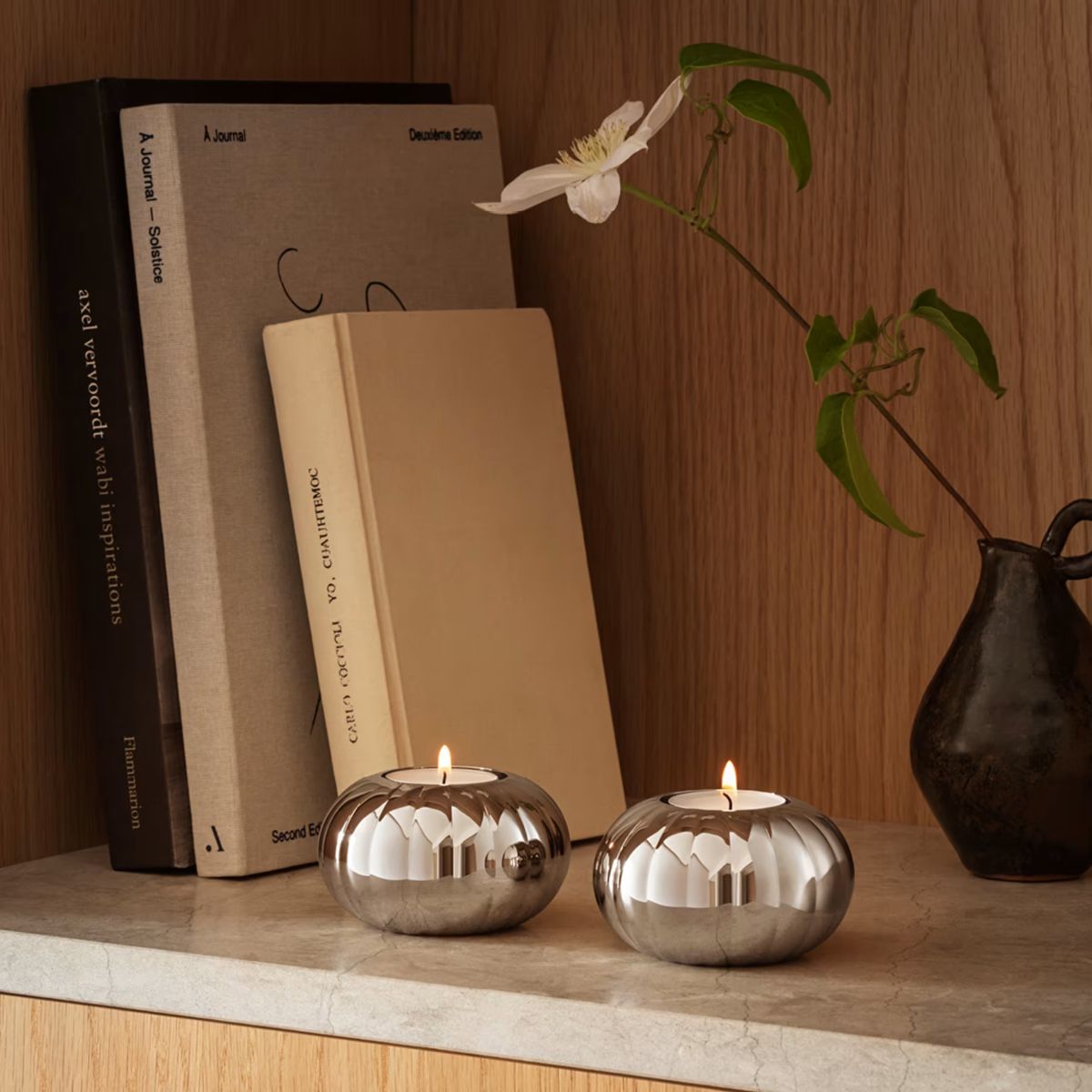 Bernadotte Tealight Stainless Steel Mirror 2 Pcs