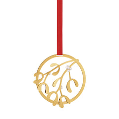 Christmas Mobile Mistletoe 18 Kt Gold Plated