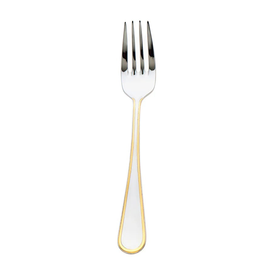 Ascot Mirrored Accented Gold 18/10 Stainless Steel Salad Fork