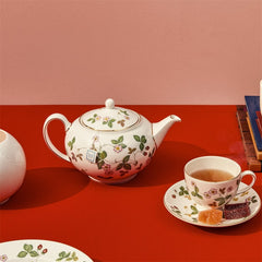 Wild Strawberry Teacup & Saucer