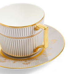 Anthemion Grey Tea Cup & Saucer