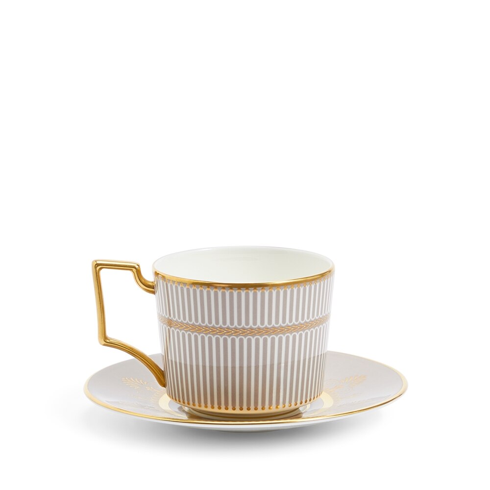 Anthemion Grey Tea Cup & Saucer