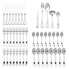 Violino Mirrored 18/10 Stainless Steel 45 Piece Flatware Set