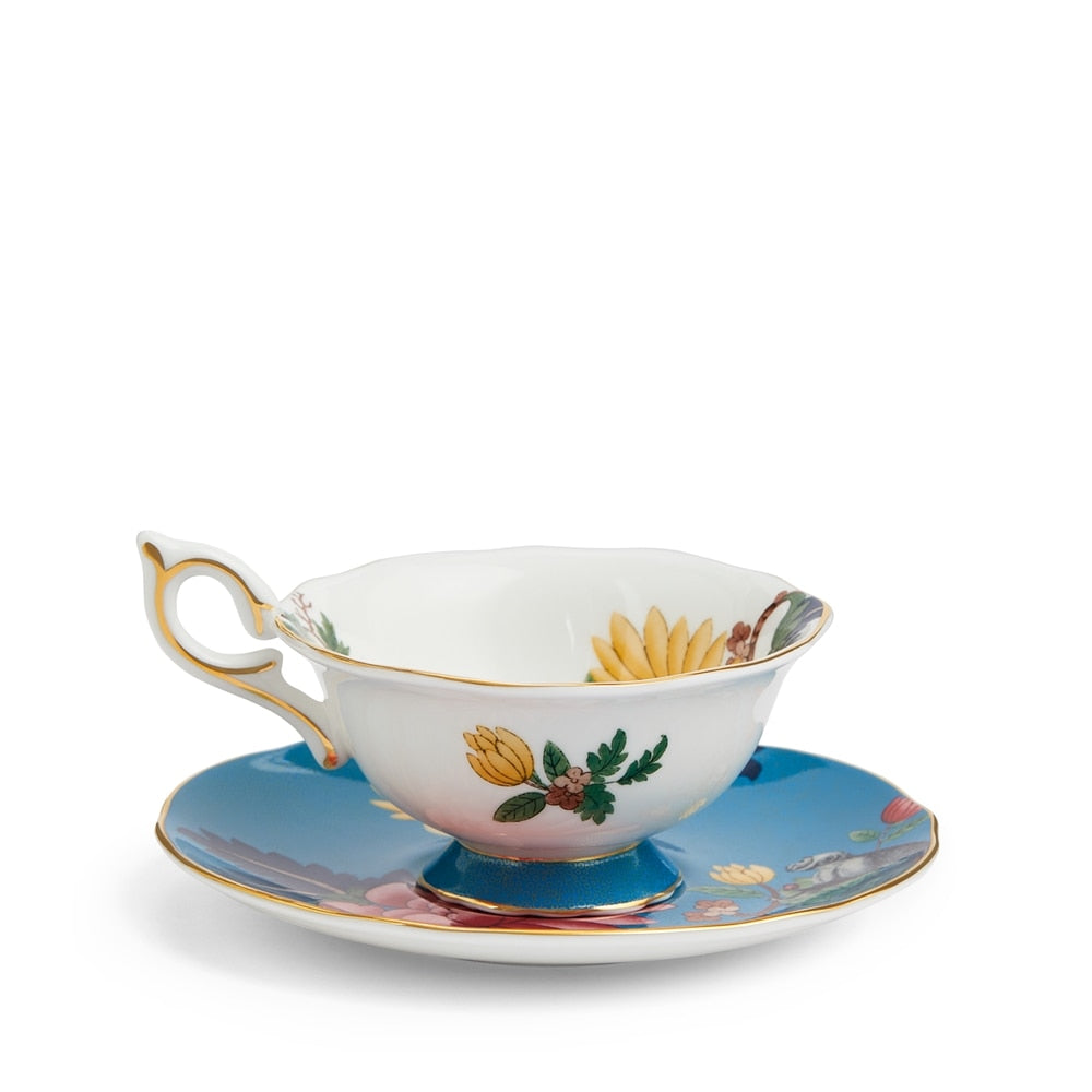 Wonderlust  Sapphire Garden Teacup & Saucer