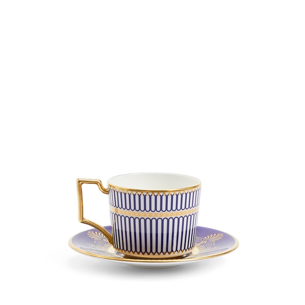 Anthemion Blue Coffee Cup & Saucer