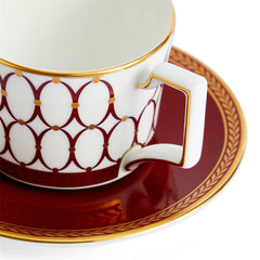 Renaissance Red Espresso Cup & Saucer