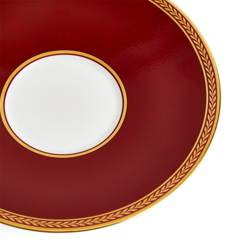 Renaissance Red Teacup & Saucer