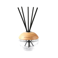 Round Modern Reed Diffuser, Lily of the Valley - Wood Cap