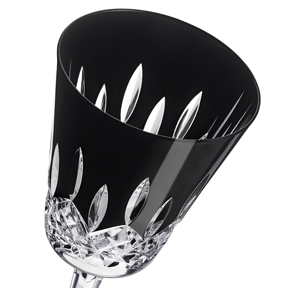 Lismore Black Medium Goblet 11.5 Oz Pair