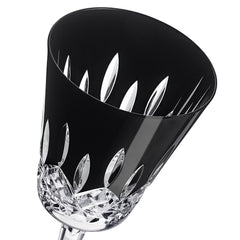 Lismore Black Medium Goblet 11.5 Oz Pair