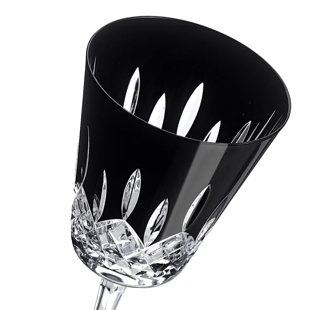 Lismore Black Large Goblet 14 Oz Pair
