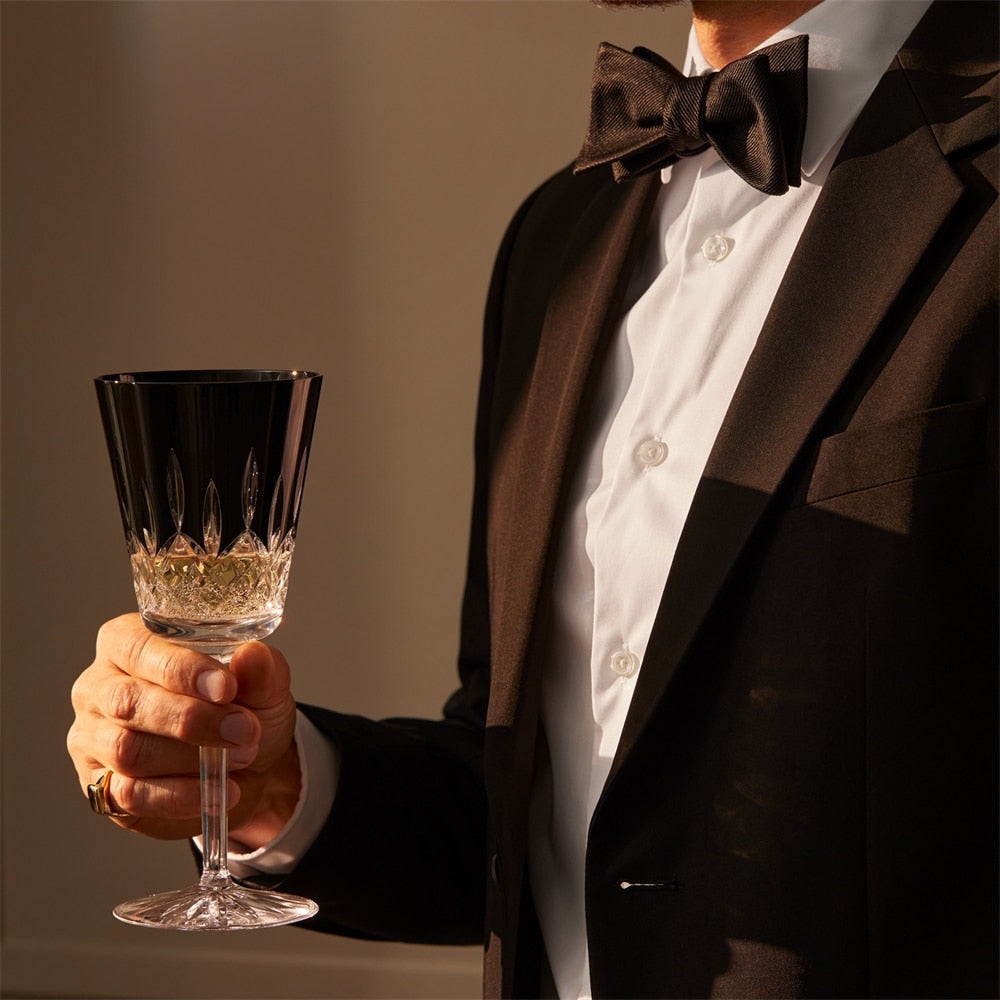 Lismore Black Large Goblet 14 Oz Pair