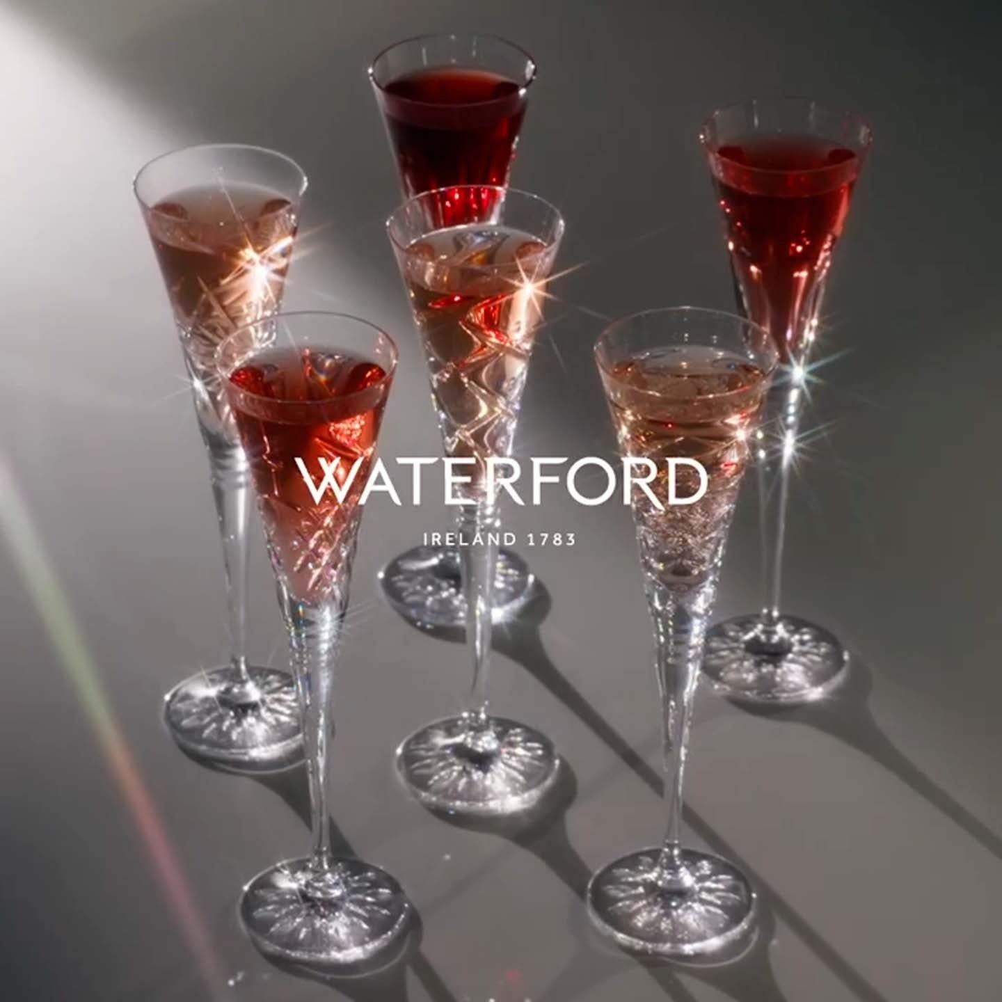 Winter Wonders Clear Flutes, Set of 6