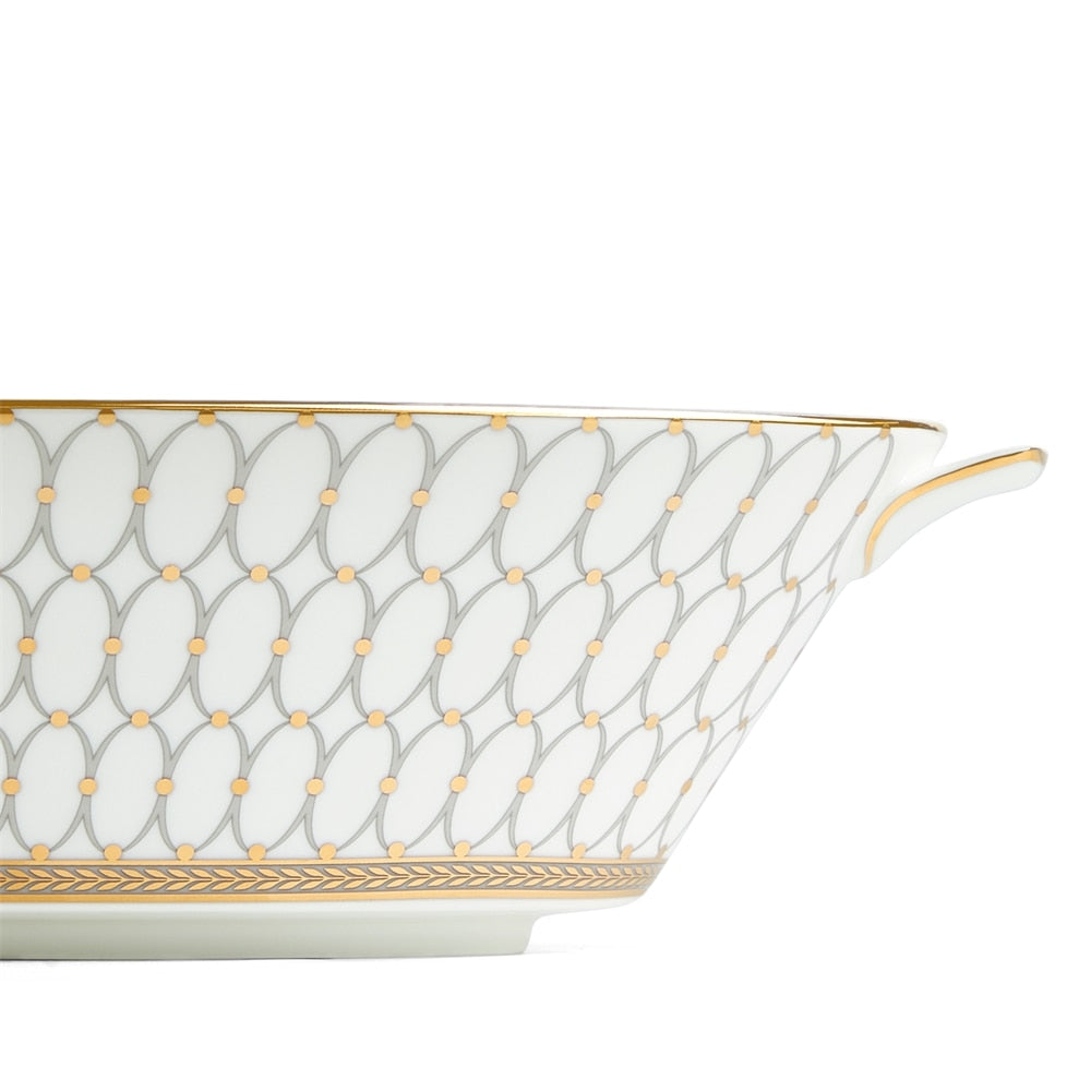 Renaissance Grey Oval Serving Bowl