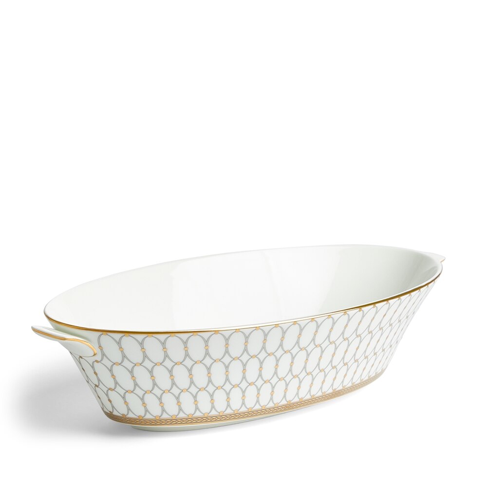 Renaissance Grey Oval Serving Bowl