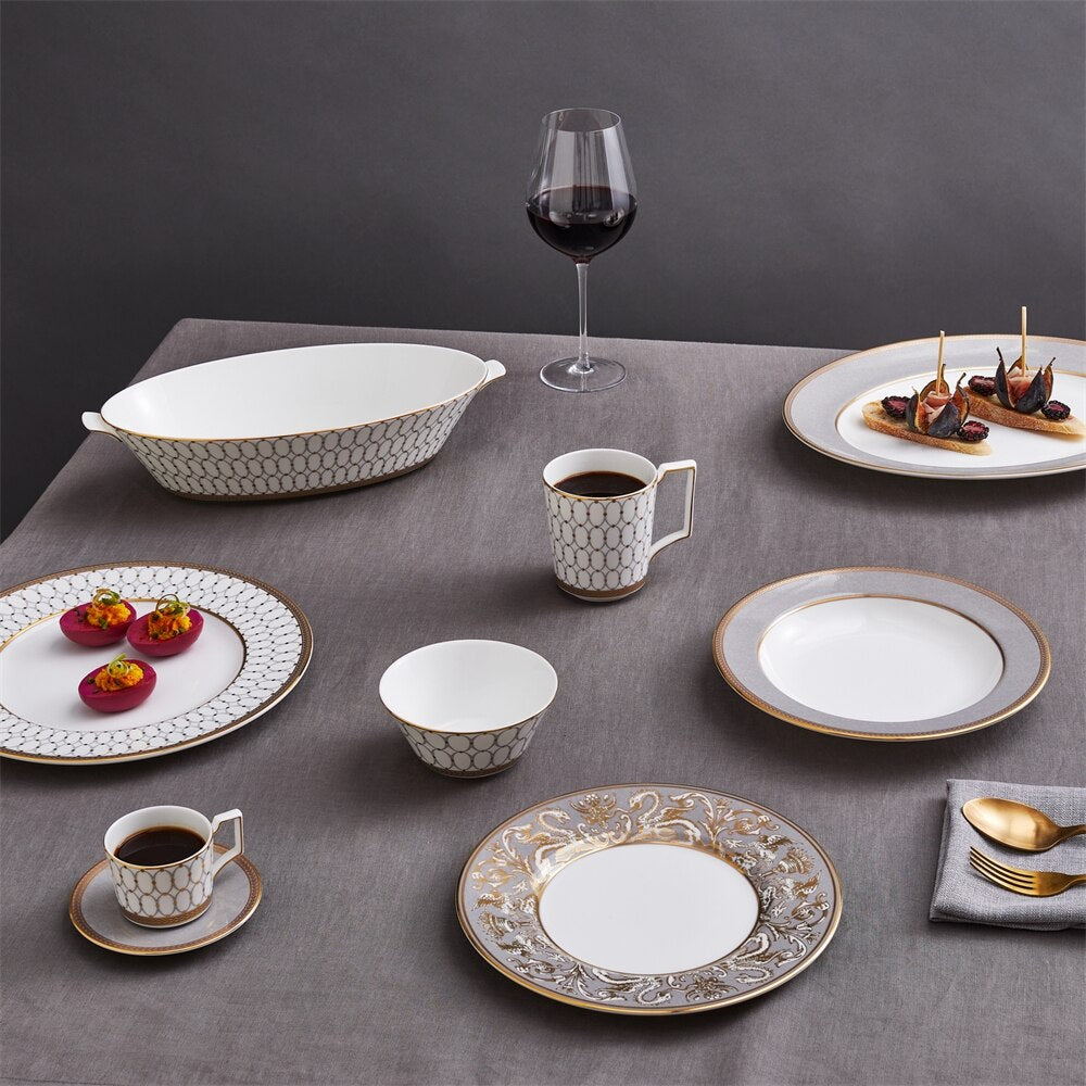 Renaissance Grey Oval Serving Bowl