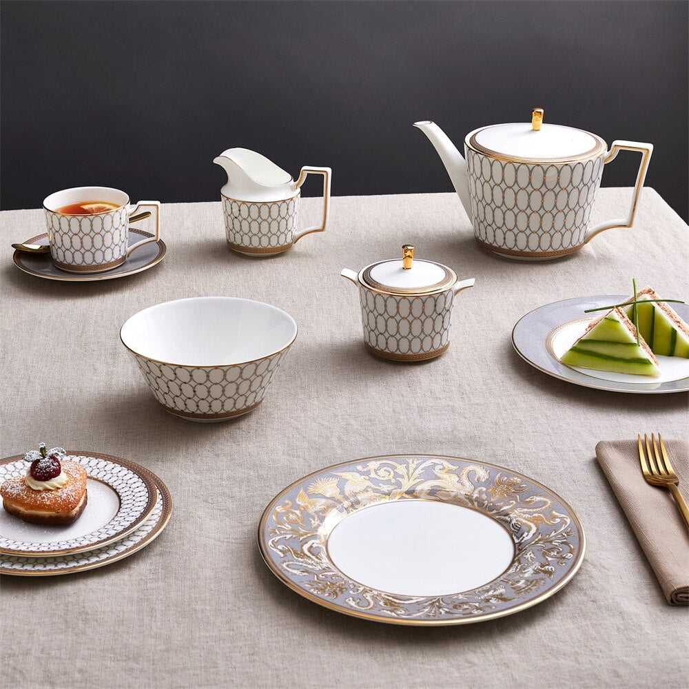 Renaissance Grey Sugar & Creamer