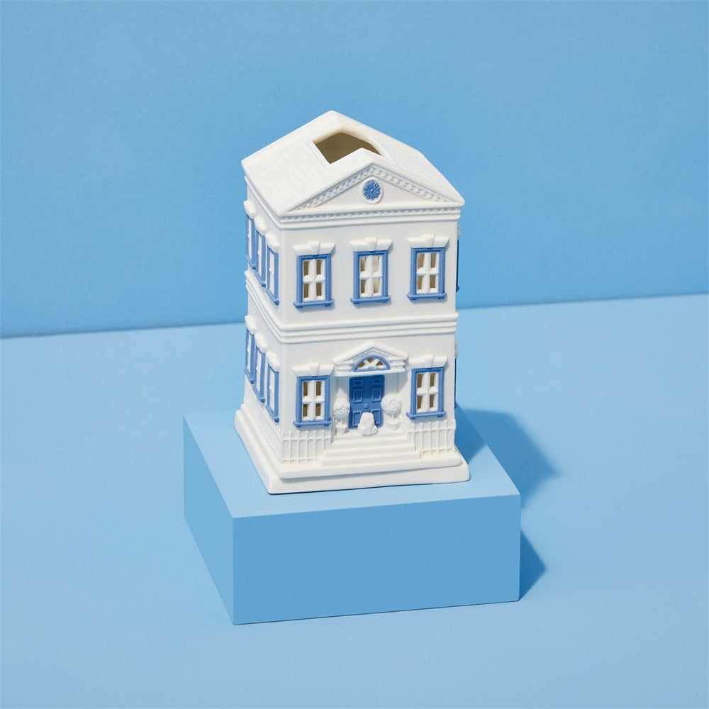 Christmas Standing Lithophane House Ornament