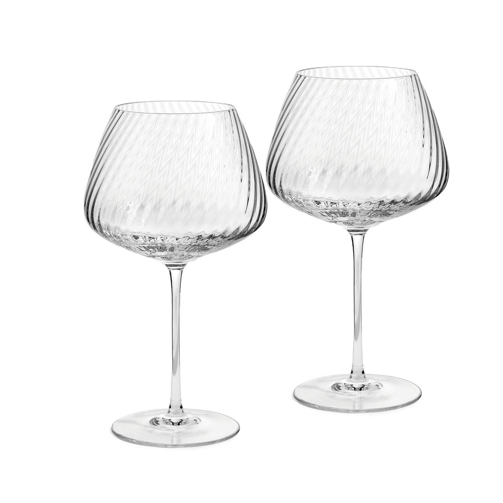Wedgwood Vera Wang Swirl Red Wine Crystal Glasses Set Of Two