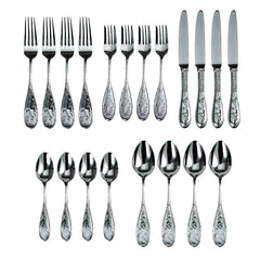 Japanese Bird Mirrored 18/10 Stainless Steel 20 Piece Flatware Set