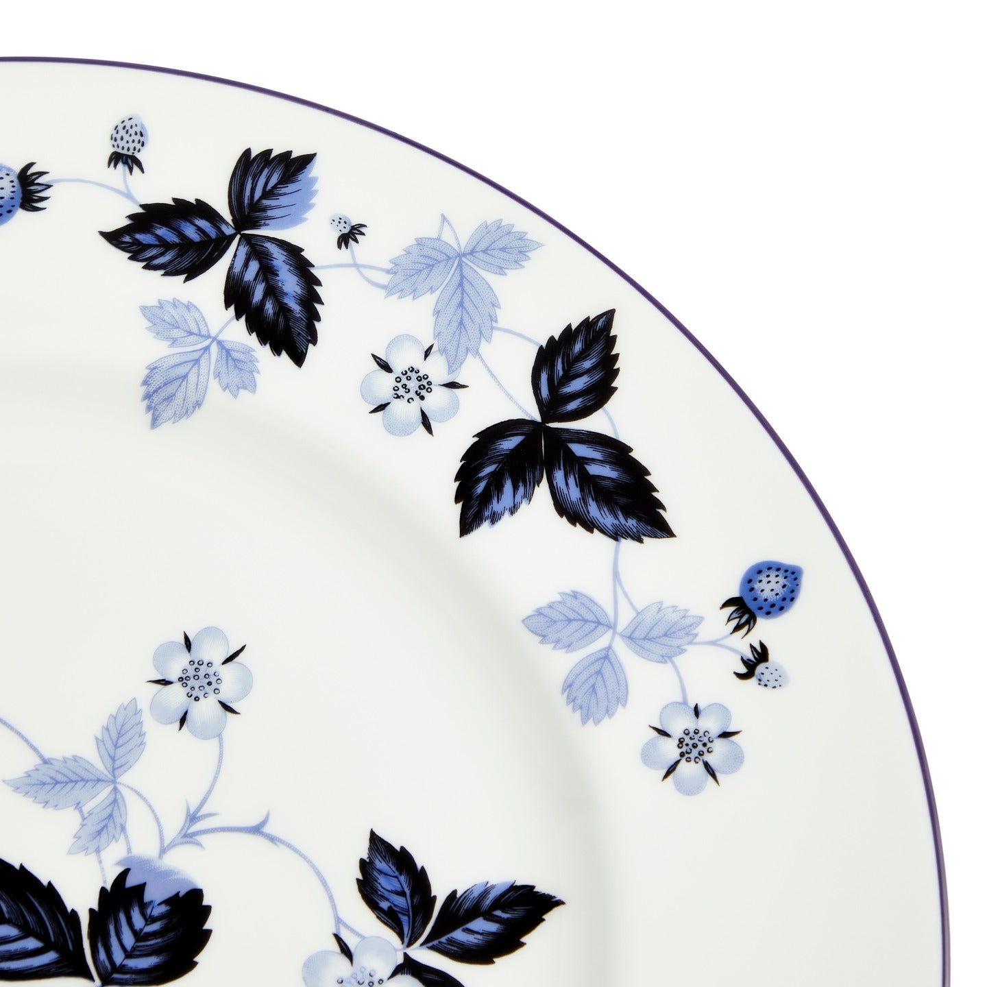 Wild Strawberry Inky Blue Dinner Plate