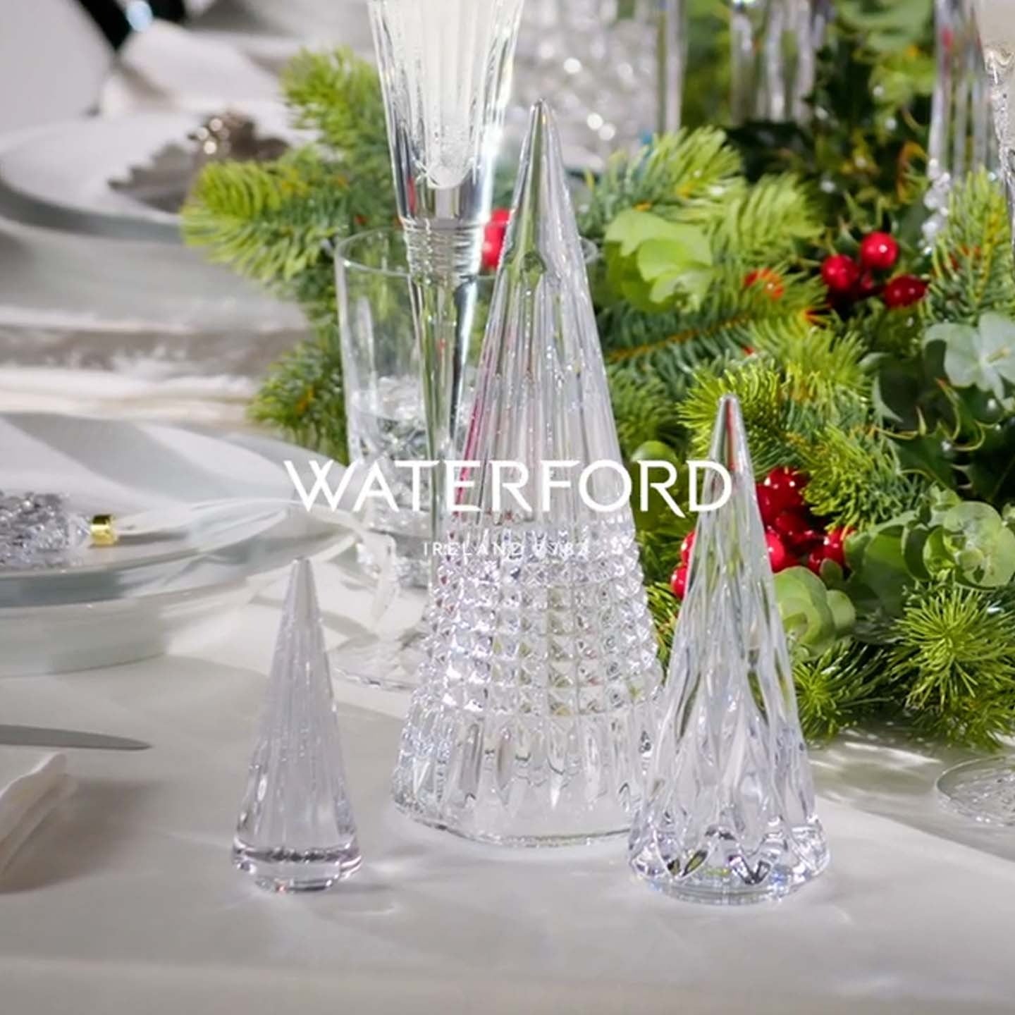 Christmas Crystal Standing Trees, Set of 3