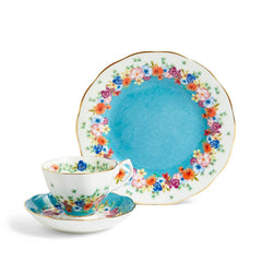 Royal Albert 100 Years Teacup Saucer Plate, 3 Piece Set, Florence 1940