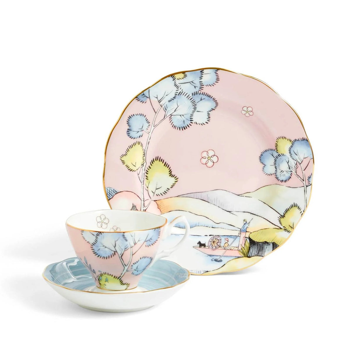 Royal Albert 100 Years Teacup Saucer Plate, 3 Piece Set, Enchantment 1930