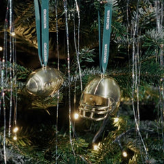 Football Helmet Golden Ornament