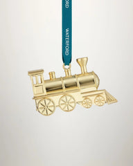Christmas Golden Steam Train Golden Ornament