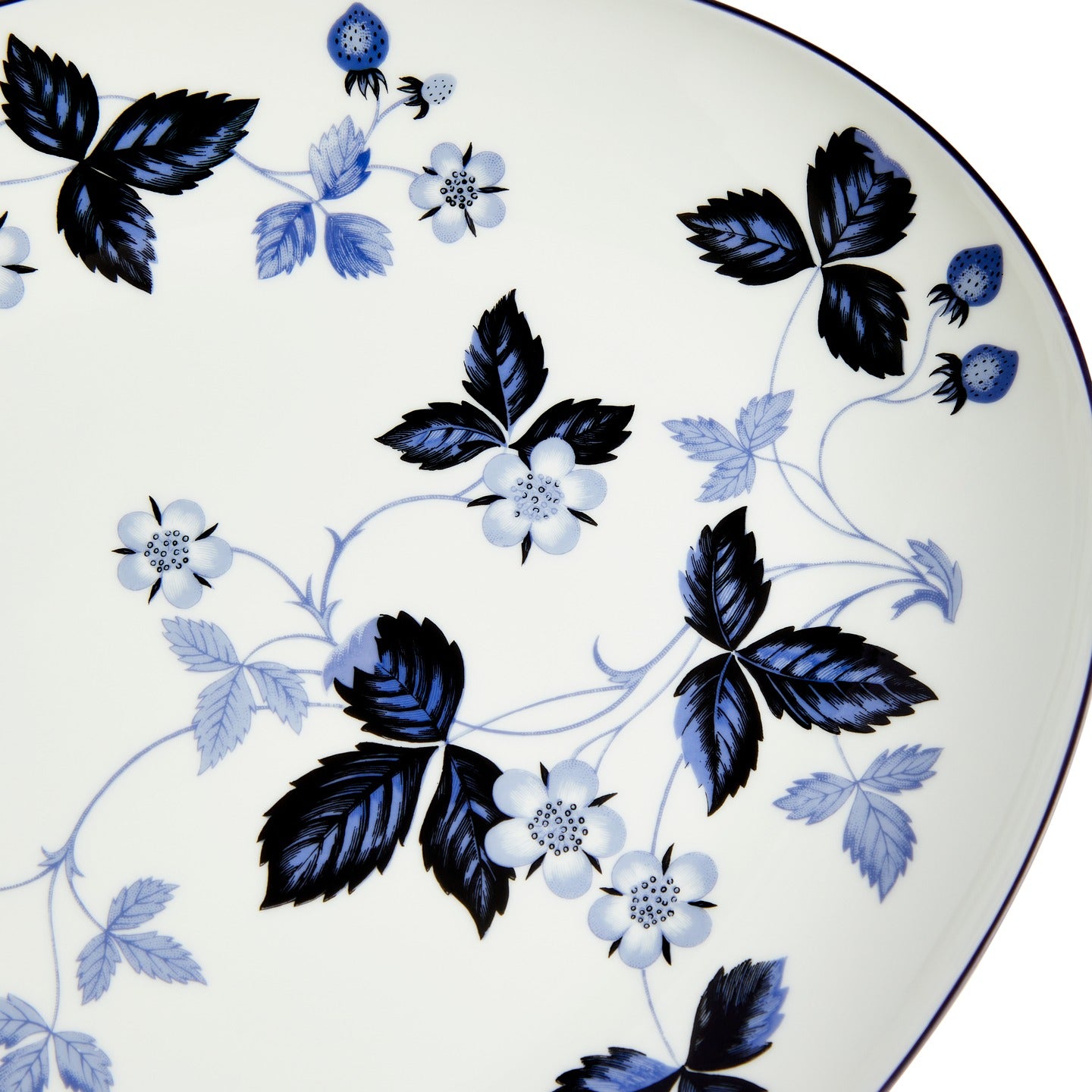 Wild Strawberry Inky Blue Oval Serving Plate