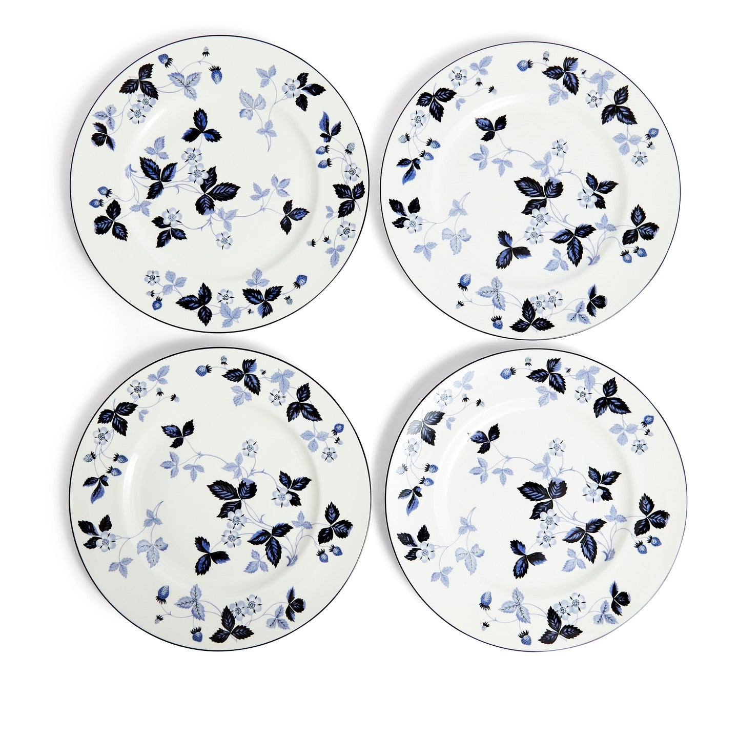 Wild Strawberry Inky Blue Dinnerware 15 Piece Set
