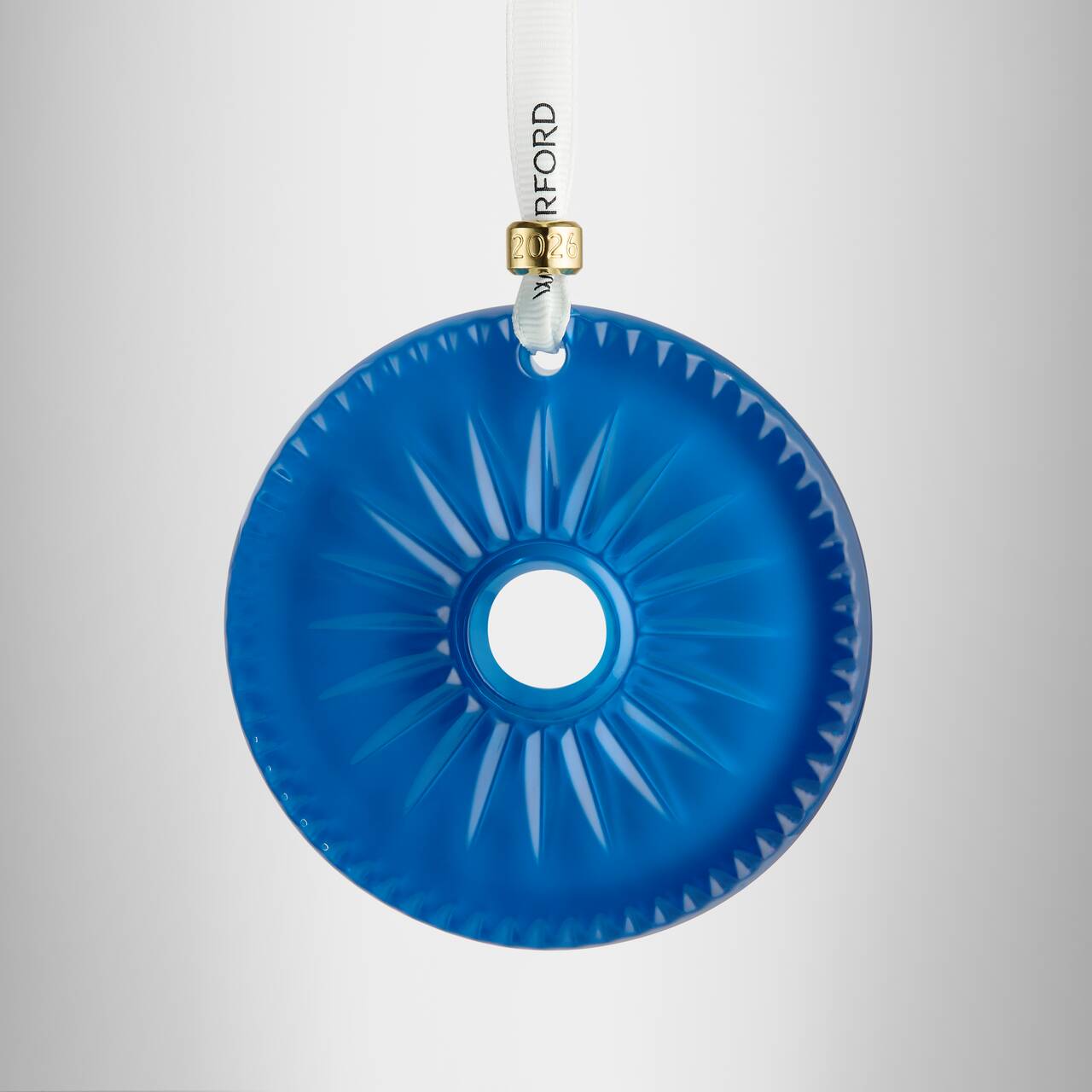 New Year Disc Firework Blue Ornament