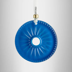 New Year Disc Firework Blue Ornament