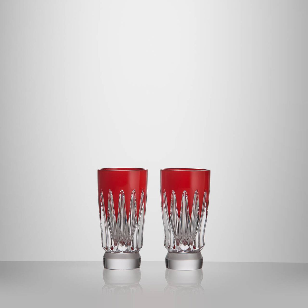 New Year Shot Glasses Firework, Set of 2, Red