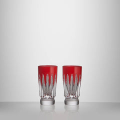New Year Shot Glasses Firework, Set of 2, Red