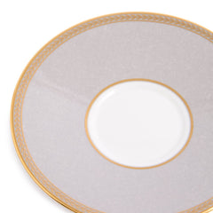 Renaissance Grey Teacup Saucer Set of 2
