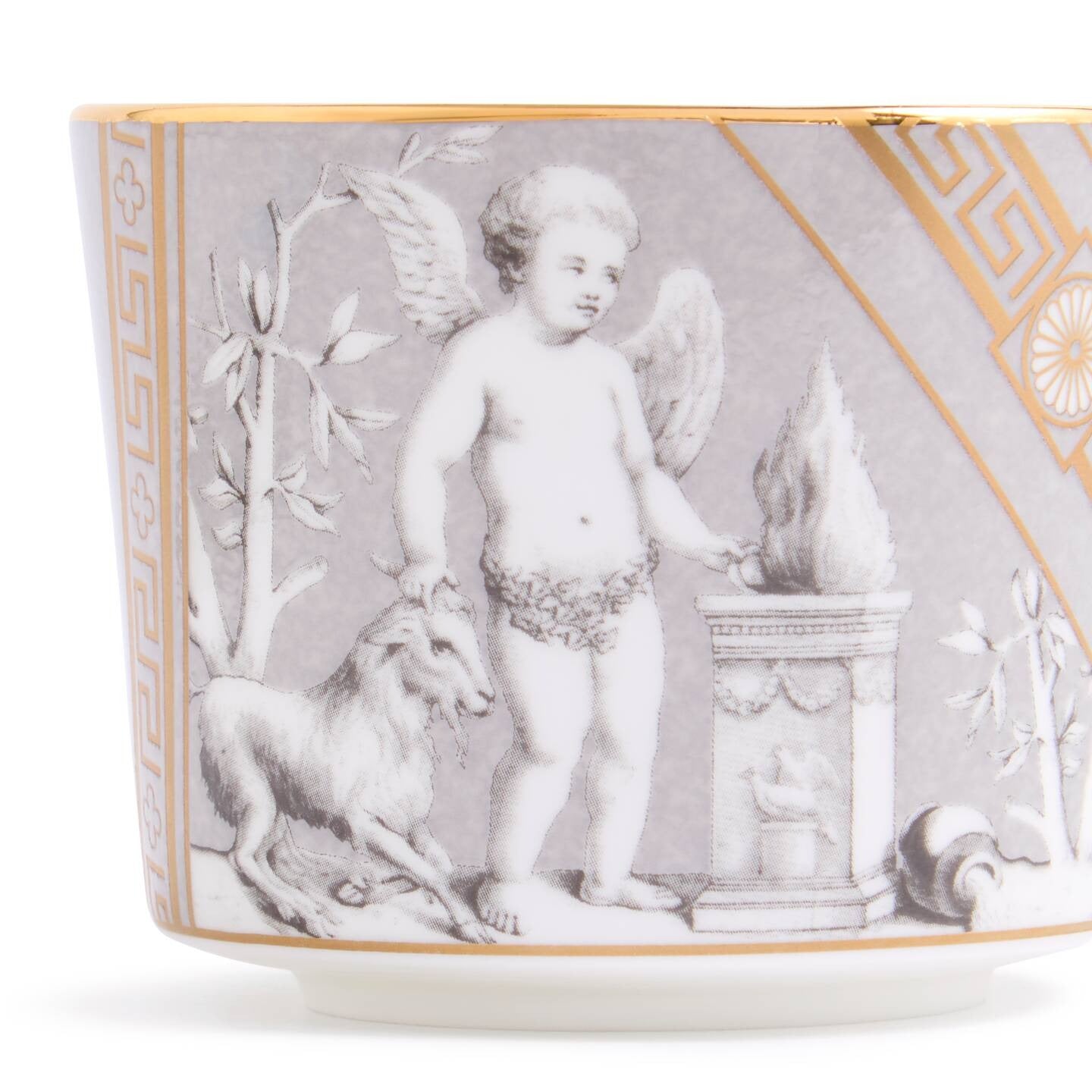 Renaissance Grey Teacup Saucer Set of 2