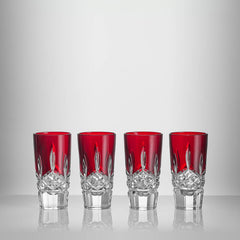 Lismore Red Shot Glass 55ml 1.5oz Set of 4