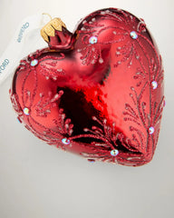 Holiday Heirlooms Red Heart Ornament