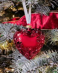 Holiday Heirlooms Red Heart Ornament