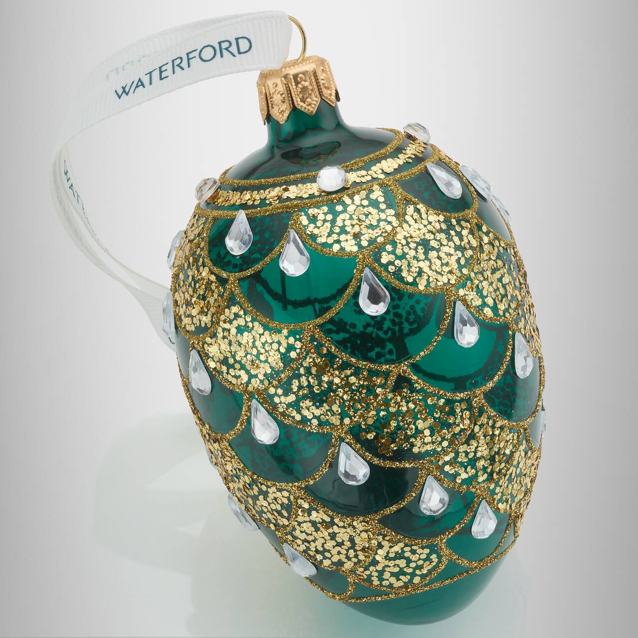 Holiday Heirlooms Blue&Gold Oval Ornament